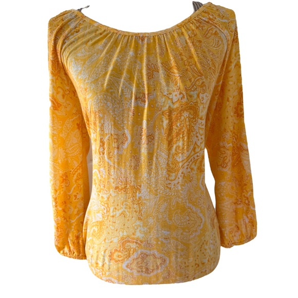 MICHAEL Michael Kors Yellow Paisley Blouse - Picture 2 of 8